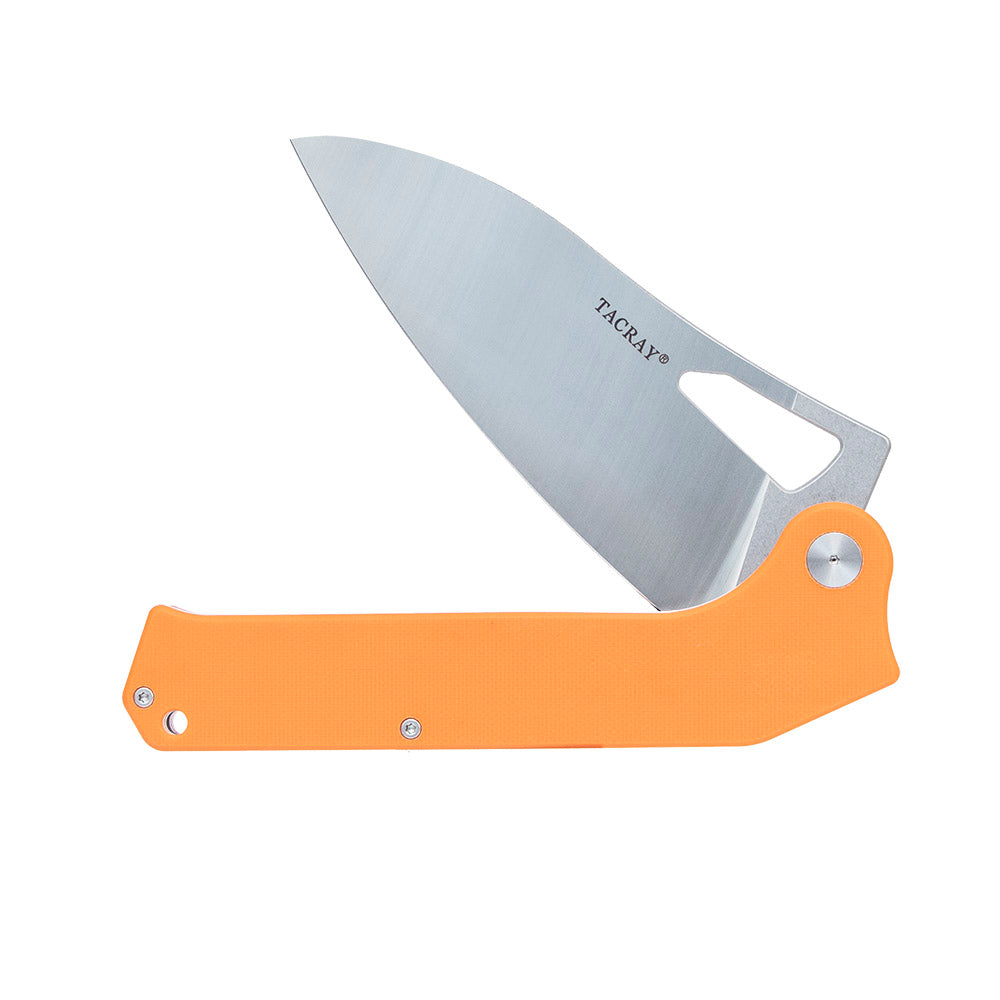 TACRAY Folding Kitchen Chef Knife G10 Handle VG10 Blade Outdoor Camping  Indoor and Outdoor Cooking tool