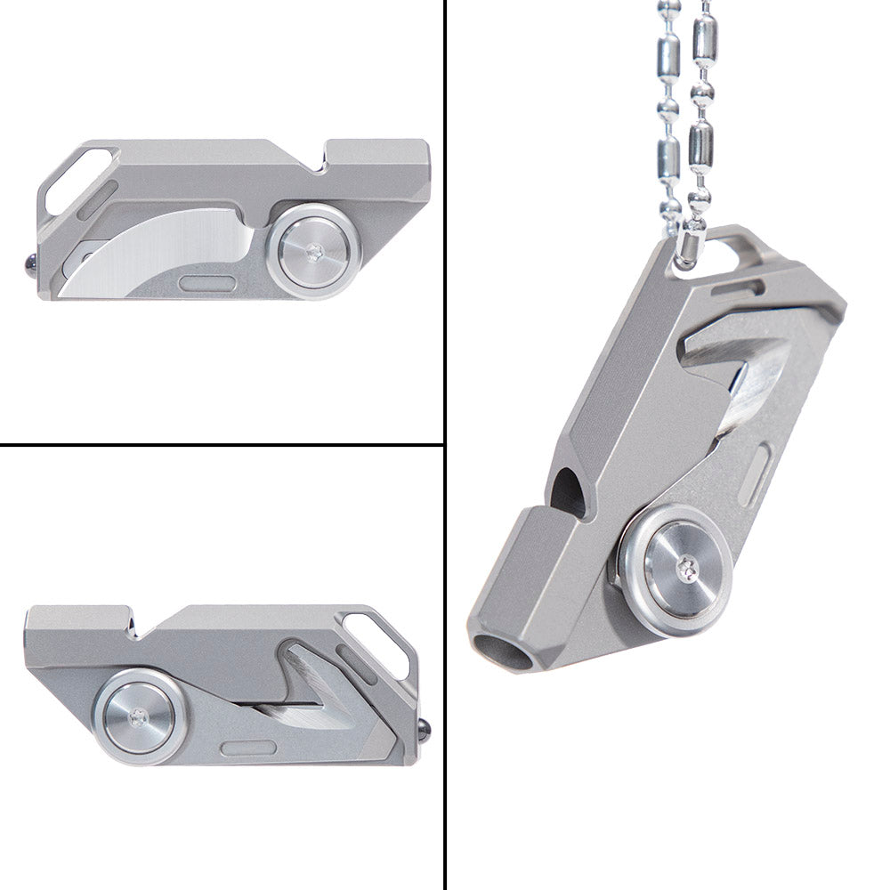 TACRAY Emergency Whistles, Portable Necklace Whistle with Loud Sound up to 120~130 decibels (grey))