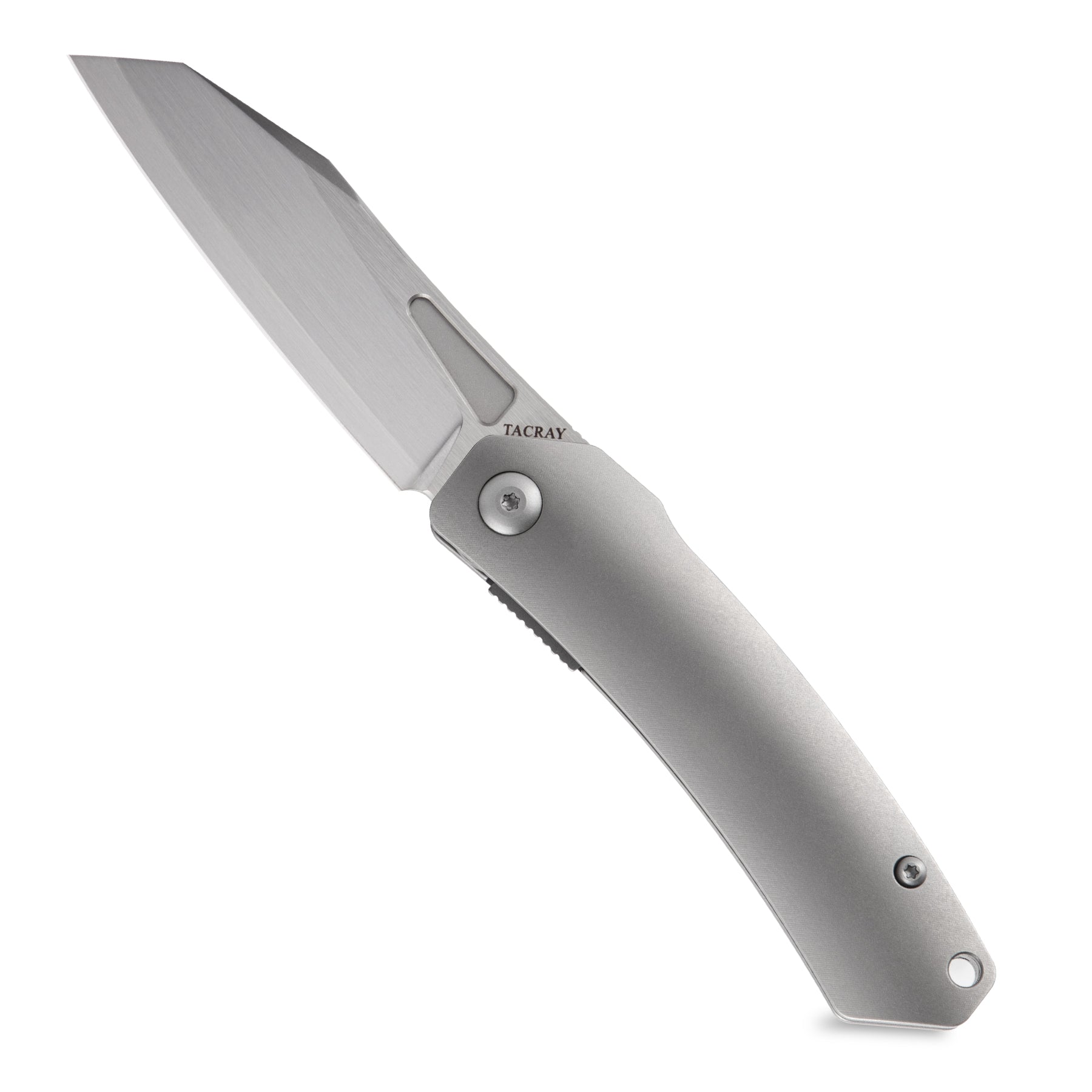 Tacray Reverse Tanto Flipper Knife with Titanium handle