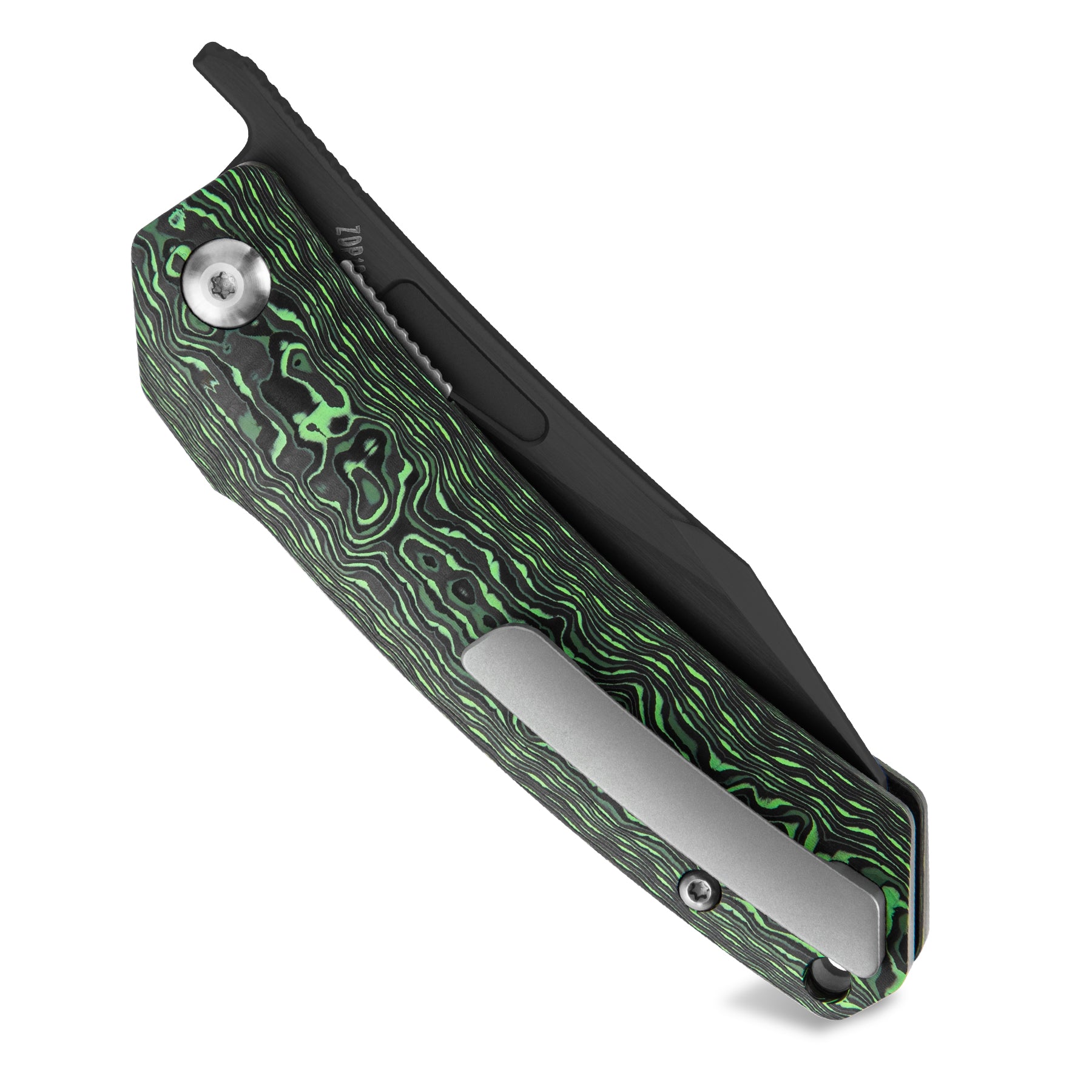 Tacray Liner Lock Knife Jungle Wear Fat Carbon(Black DLC)