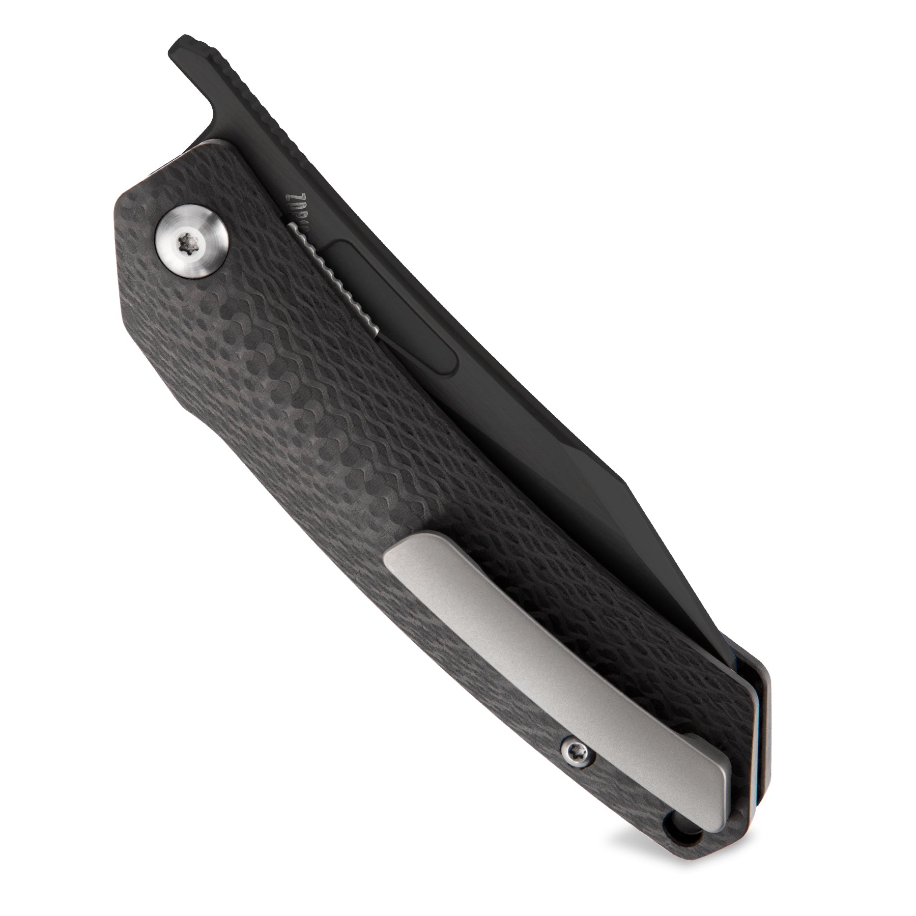 Tacray Liner Lock Knife Carbon Fiber (Black DLC)