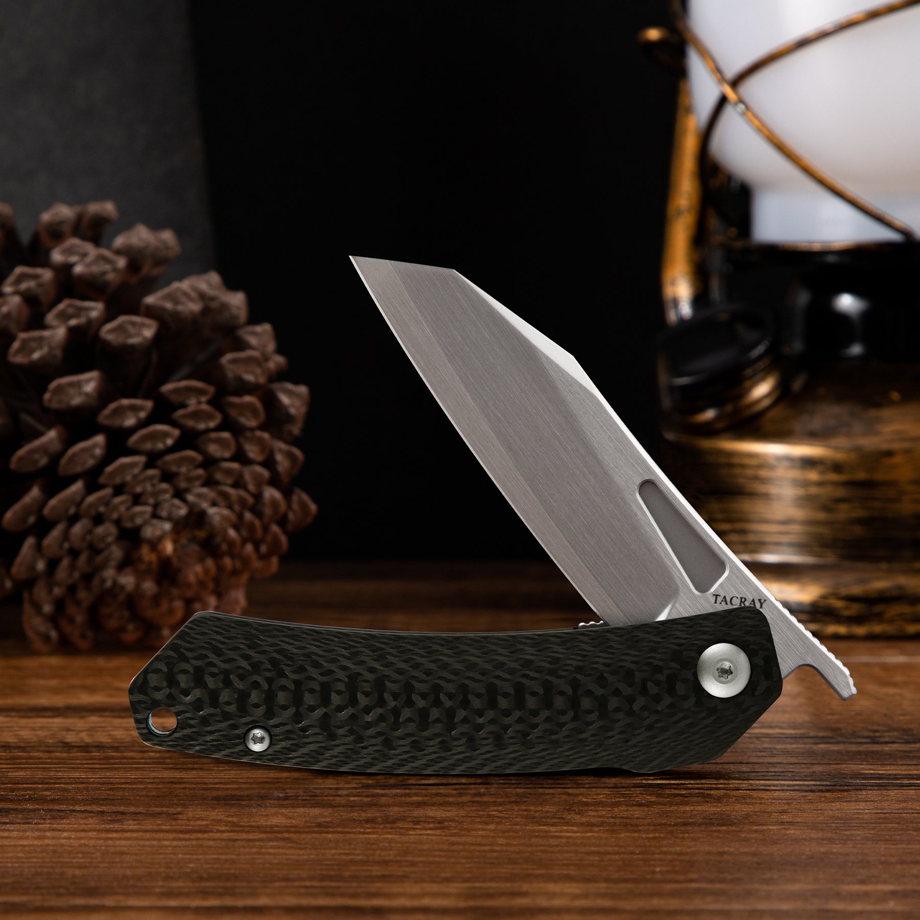 Tacray liner Lock Knife Carbon Fiber(Satin)