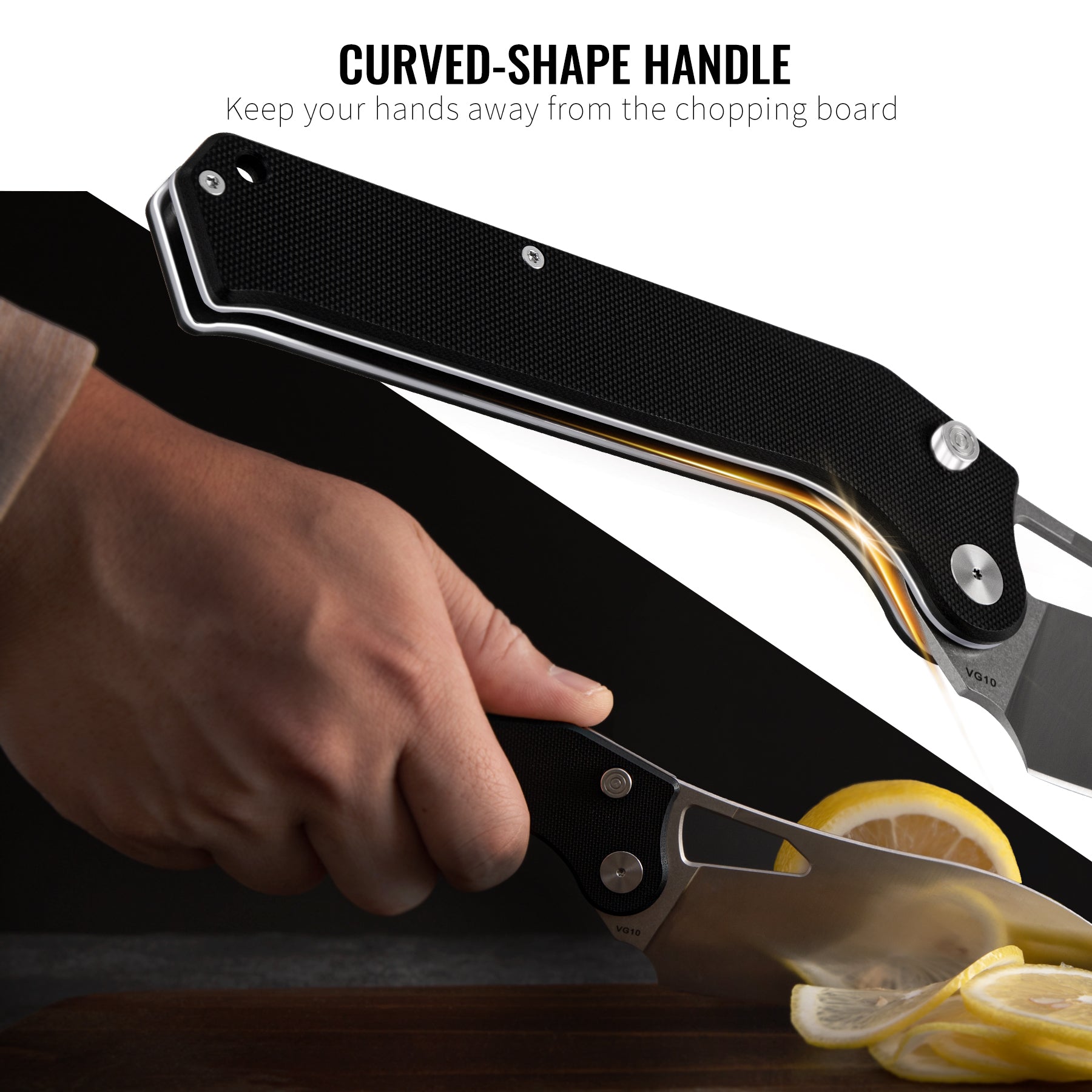 TACRAY Folding Kitchen Chef Knife