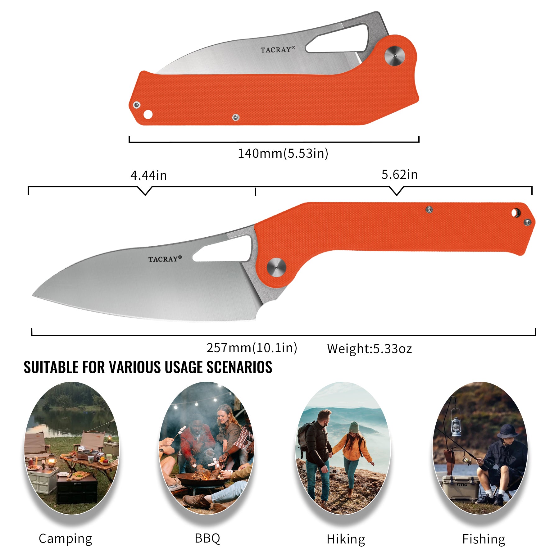 TACRAY Folding Kitchen Chef Knife