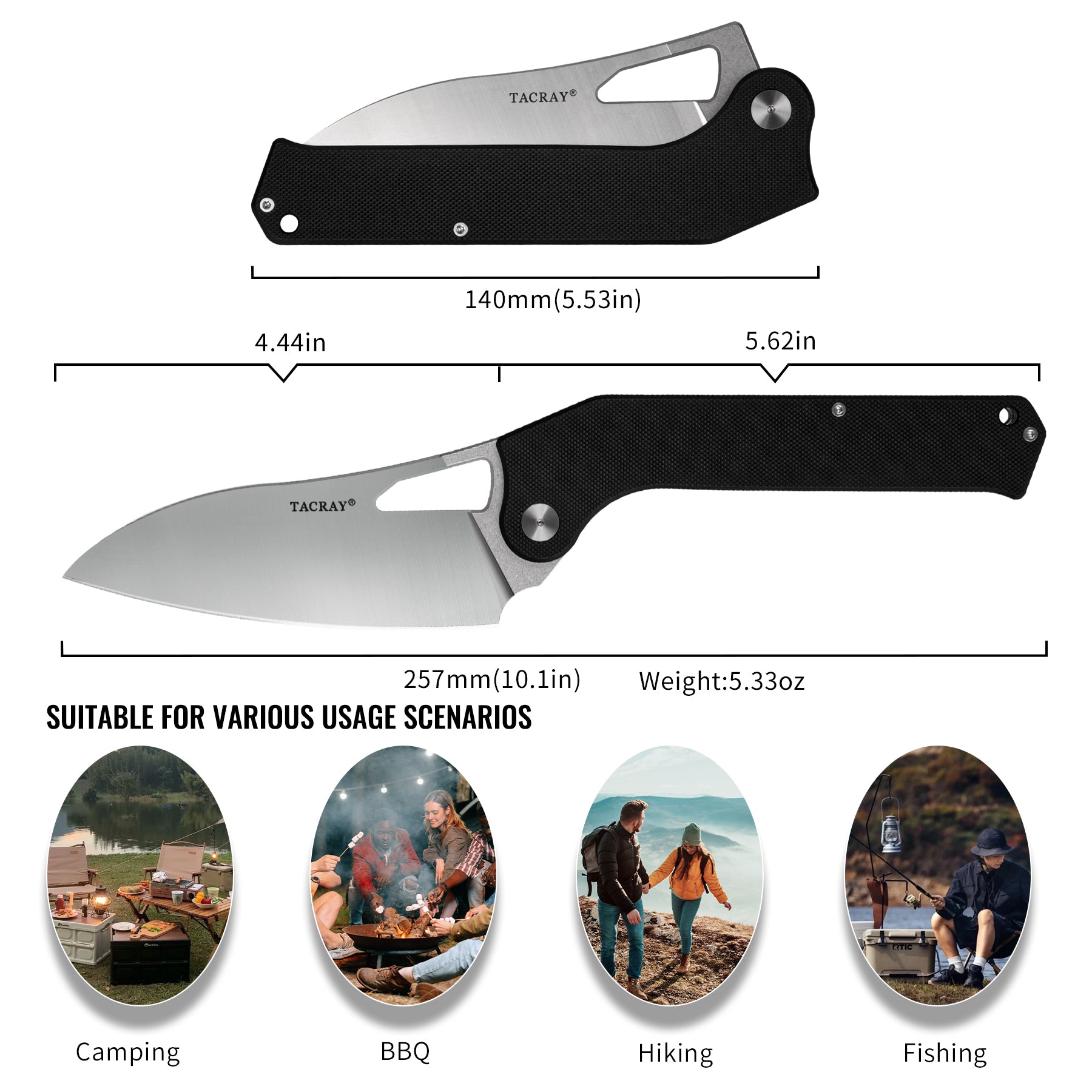 TACRAY Folding Kitchen Chef Knife