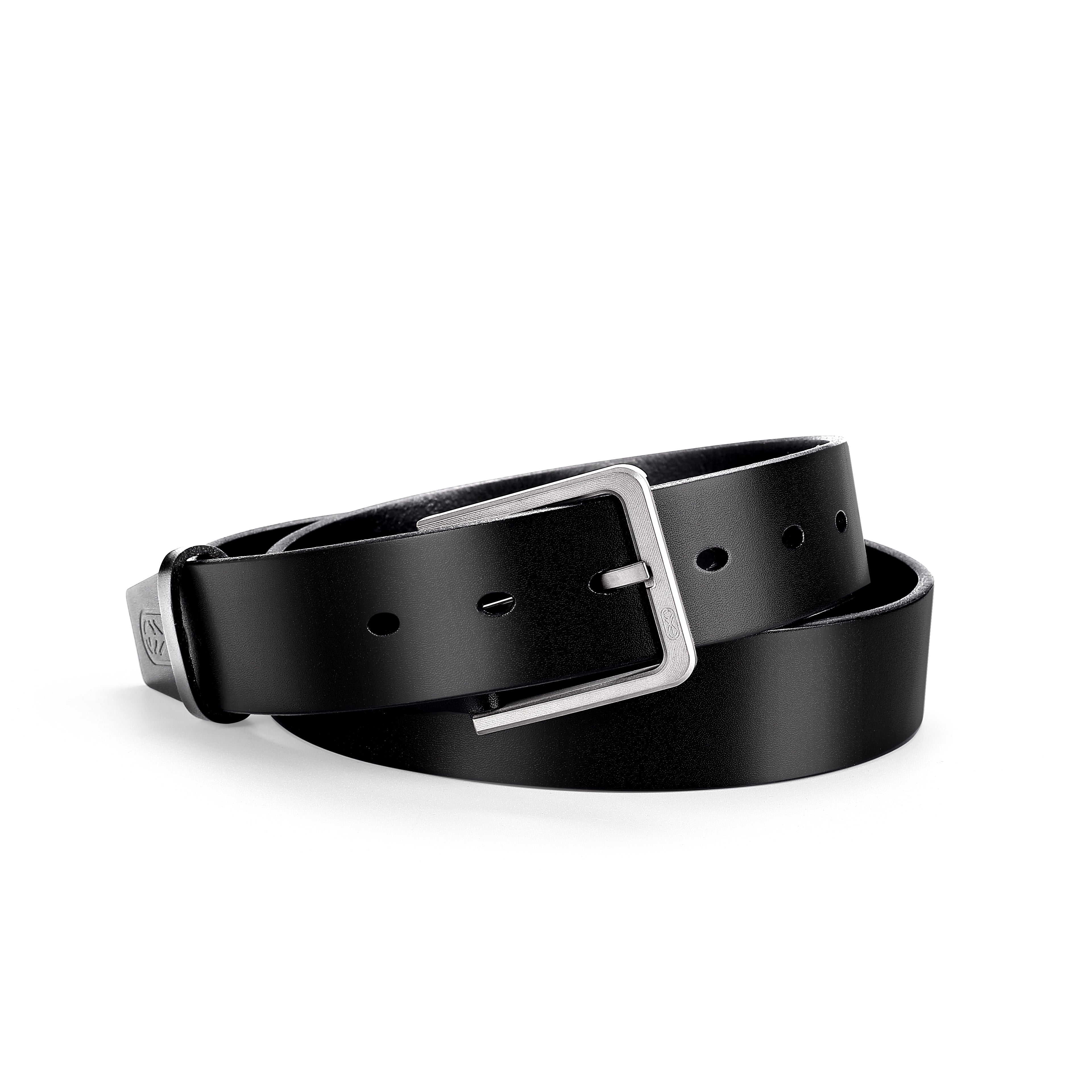 TACRAY Full Grain Leather Belt for man，Nickel Free Titanium Buckle Belt for Man，Prevent Allergy and Ultra-durable